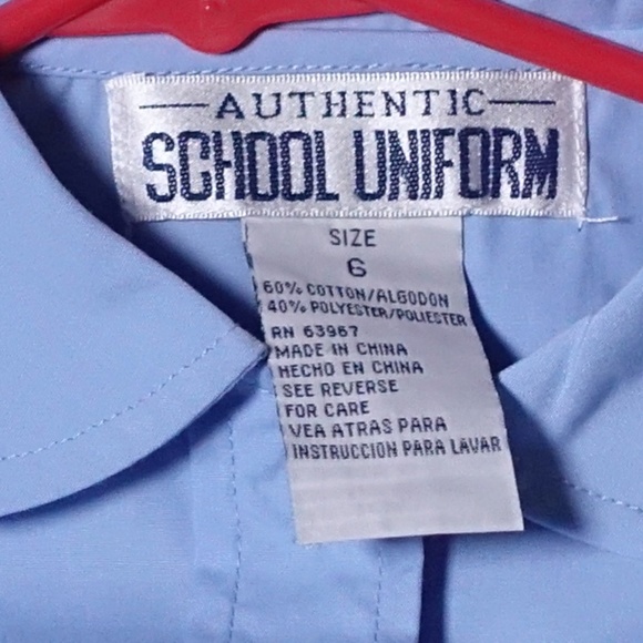 Blue Button Down-Authentic School Uniform - size 6 - Picture 4 of 5